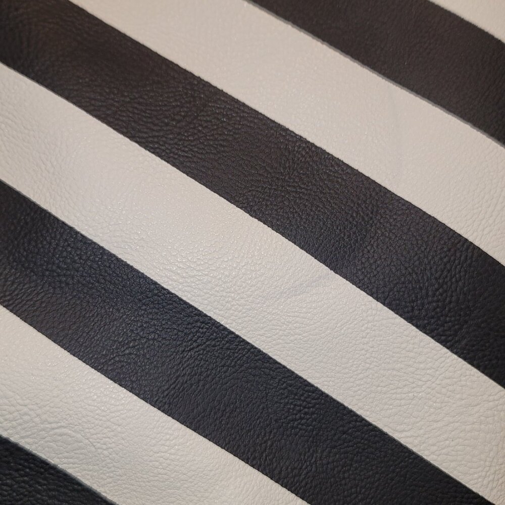 Betsey Johnson Black and White Stripe Satchel - Picture 13 of 14